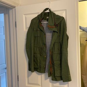 Army green utility jacket